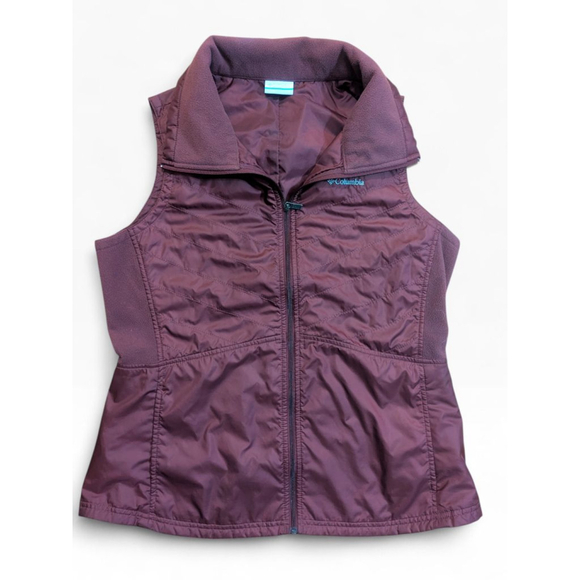 Columbia Mix It Around Maroon Vest Large Puffer + Fleece - Picture 2 of 10